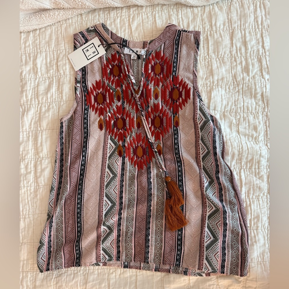 Tribal Print Top Never Worn with Tags